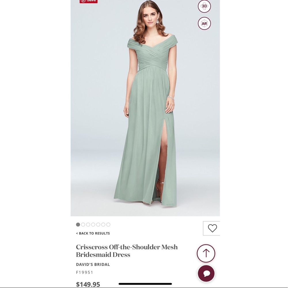 Brand new sage bridesmaid dress